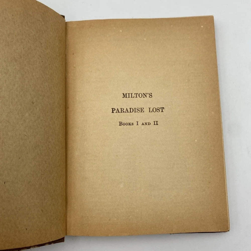 Antique Milton's Paradise Lost Books I + II 1920‎ Macmillan's Pocket Classics